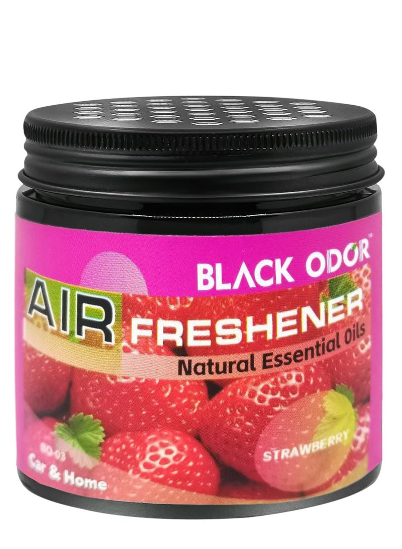 Combo Black Odor 180g 3 Strawberry Car Air Freshener Long Lasting Refreshing and Premium Fragrance for Cars  BO-03 3pcs  - Image 2