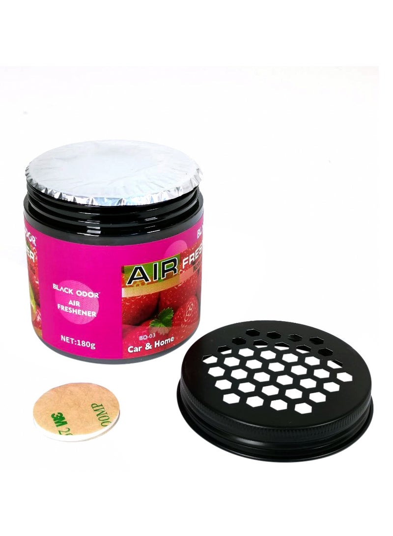 Combo Black Odor 180g 3 Strawberry Car Air Freshener Long Lasting Refreshing and Premium Fragrance for Cars  BO-03 3pcs  - Image 5