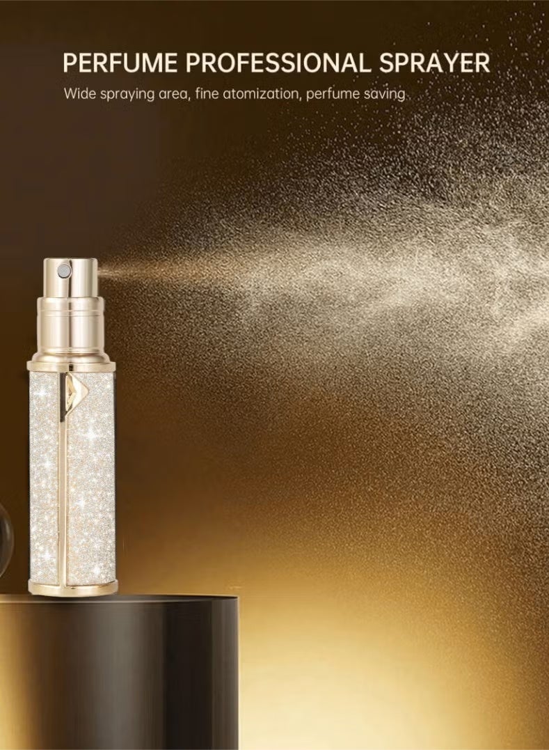 جومي زجاجة عطر صغيرة محمولة قابلة لإعادة التعبئة، بخاخ عطر قابل لإعادة التعبئة، حقيبة مضخة إعادة التعبئة للسفر والخروج (5 مل) - Image 3