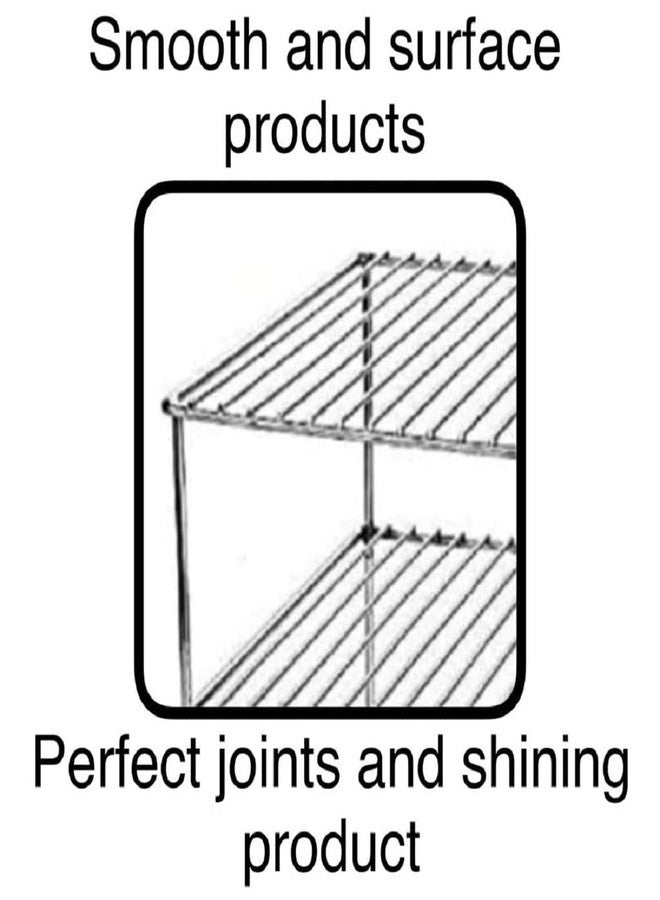 Fastro Stainless Steel Multipurpose 3 Tier Corner Shelf Rack for Kitchen Storage Organizer | Kitchen Corner Rack Stand | Countertop Dish Plates Bowls and Cups Rack - Image 5