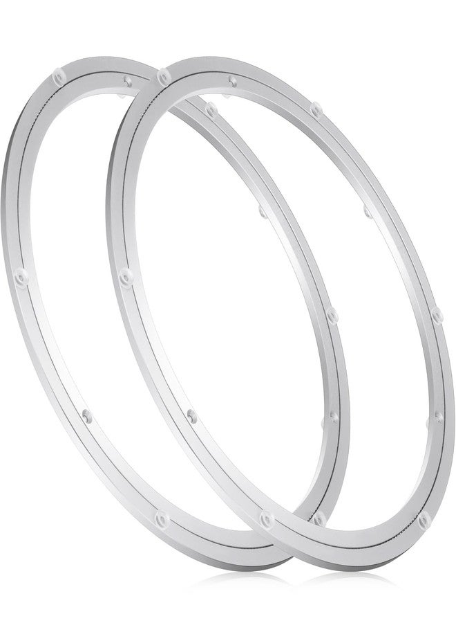 JaGely 2 Pack 16 Inch Lazy Susan Hardware Aluminum Alloy Turntable Rotating Hardware Heavy Duty Lazy Susan Bearing Ring Mechanism for Kitchen Dinning Table - Image 1