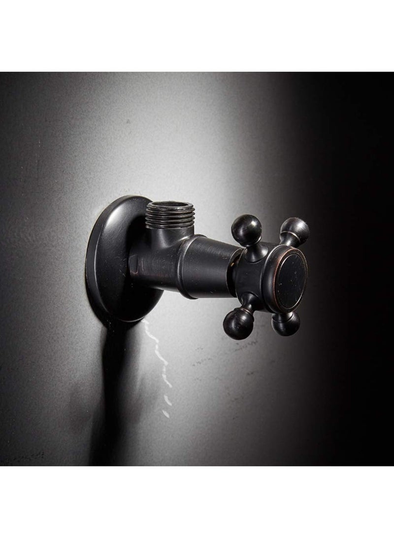 Sweet seven Matte Black Lead-Free Bathroom Angle Valve - Shut Off Valve for Toilet, Kitchen, Water Heater, Sink Basin - Durable Brass Construction - Image 1