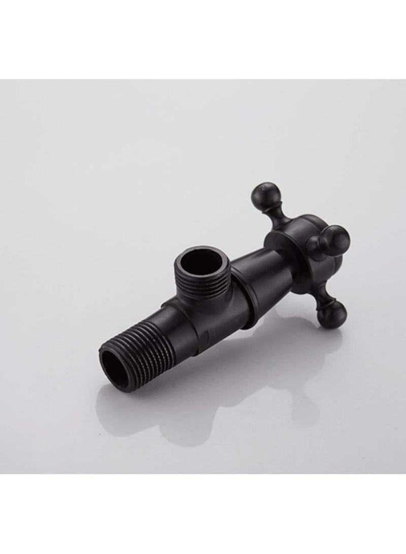 Sweet seven Matte Black Lead-Free Bathroom Angle Valve - Shut Off Valve for Toilet, Kitchen, Water Heater, Sink Basin - Durable Brass Construction - Image 4