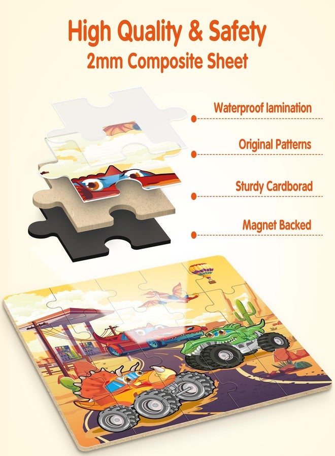 SYNARRY Magnetic Puzzles for Toddlers 3-5, 20 Pieces Travel Puzzles for Kids Ages 4-6, Easter Basket Stuffers Gifts for Kids, Car Airplane Road Trip Activities Toys for 3 4 5 6 Year Old Children - Image 3
