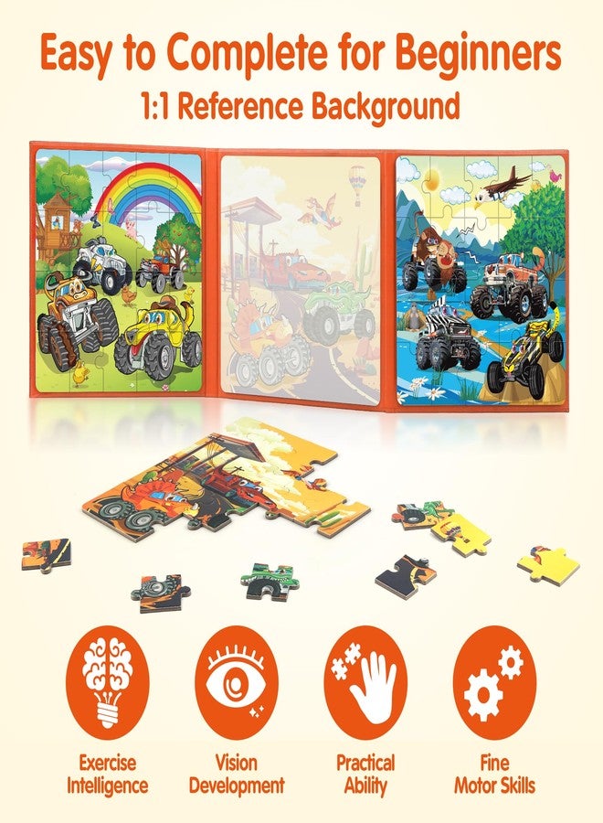 SYNARRY Magnetic Puzzles for Toddlers 3-5, 20 Pieces Travel Puzzles for Kids Ages 4-6, Easter Basket Stuffers Gifts for Kids, Car Airplane Road Trip Activities Toys for 3 4 5 6 Year Old Children - Image 4