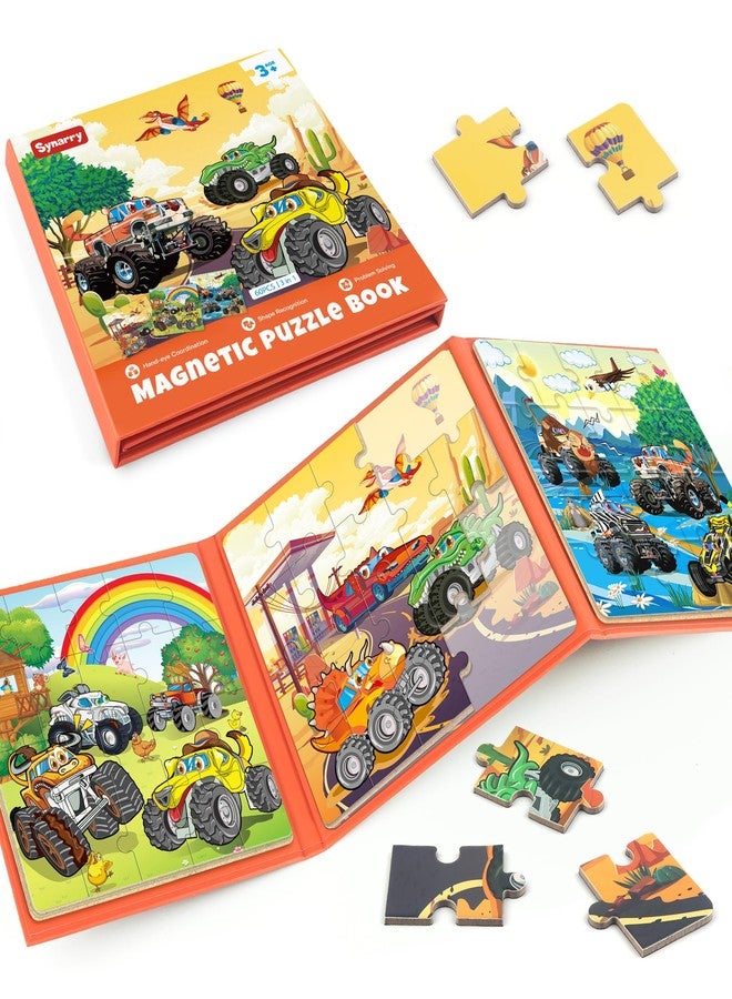 SYNARRY Magnetic Puzzles for Toddlers 3-5, 20 Pieces Travel Puzzles for Kids Ages 4-6, Easter Basket Stuffers Gifts for Kids, Car Airplane Road Trip Activities Toys for 3 4 5 6 Year Old Children - Image 1