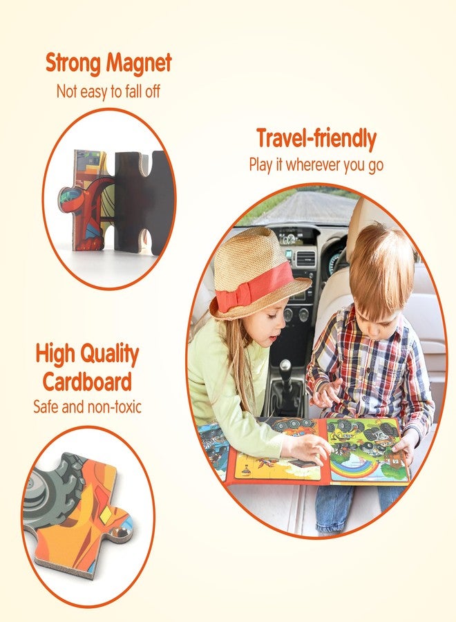 SYNARRY Magnetic Puzzles for Toddlers 3-5, 20 Pieces Travel Puzzles for Kids Ages 4-6, Easter Basket Stuffers Gifts for Kids, Car Airplane Road Trip Activities Toys for 3 4 5 6 Year Old Children - Image 5