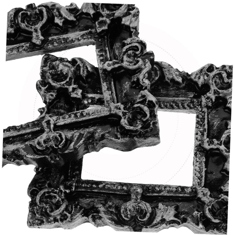 Vintage Ornate Resin Shadow Box Picture Frames Set Of 2 Mini Photo Displays - Image 4