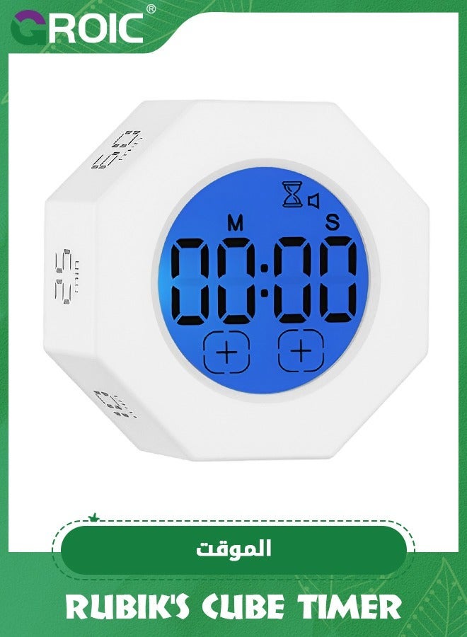 GROIC Timer, Productivity Timer Cube, Octagonal Gravitational Flip Focus Timer，Mute & Adjustable Sound Alert, for Office, ADHD, Study, Yoga Min Custom Countdown Time - Image 1