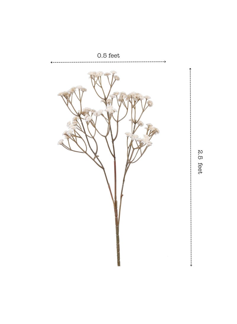 Elemntl Artificial Real Touch Babys Breath Flower Sticks Set of 5 Autumn White 60 cm
