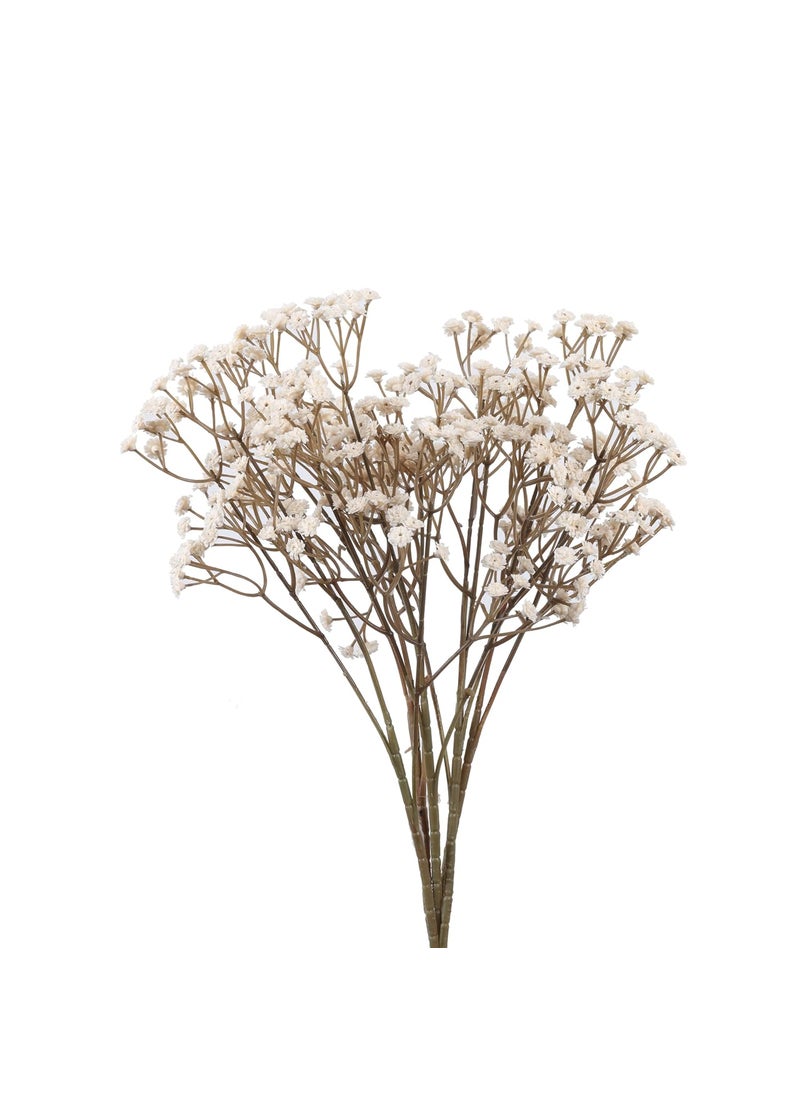 Elemntl Artificial Real Touch Babys Breath Flower Sticks Set of 5 Autumn White 60 cm
