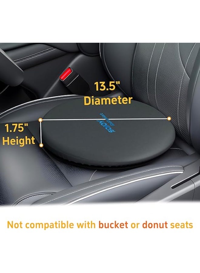 Sojoy iGelComfort Deluxe Gel Swivel Seat Cushion with Supportive Memory Foam 360 Degrees Rotating Seat Cushion for Home,Stool Chair,Office，13.5 Inches in Diameter Black - Image 4