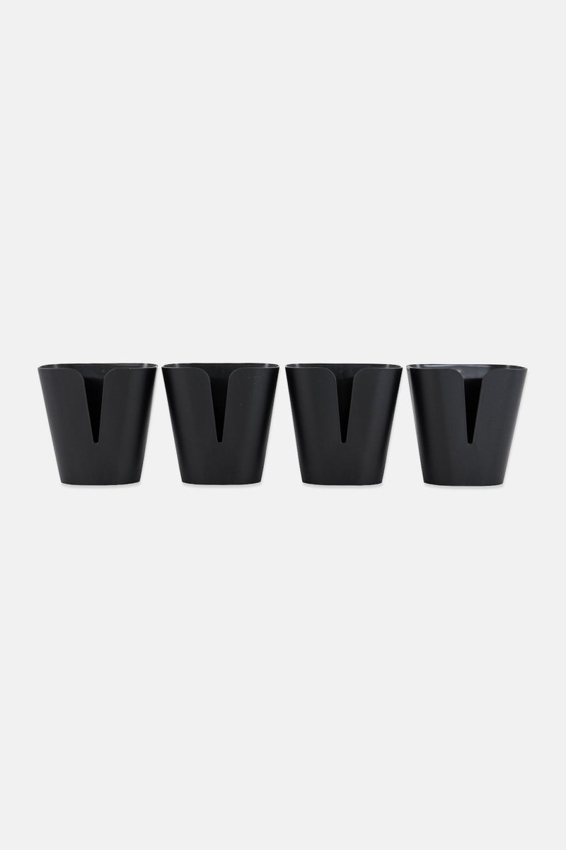 KitchenCraft 4 Pack Wrap Holders Set, Black - Image 3