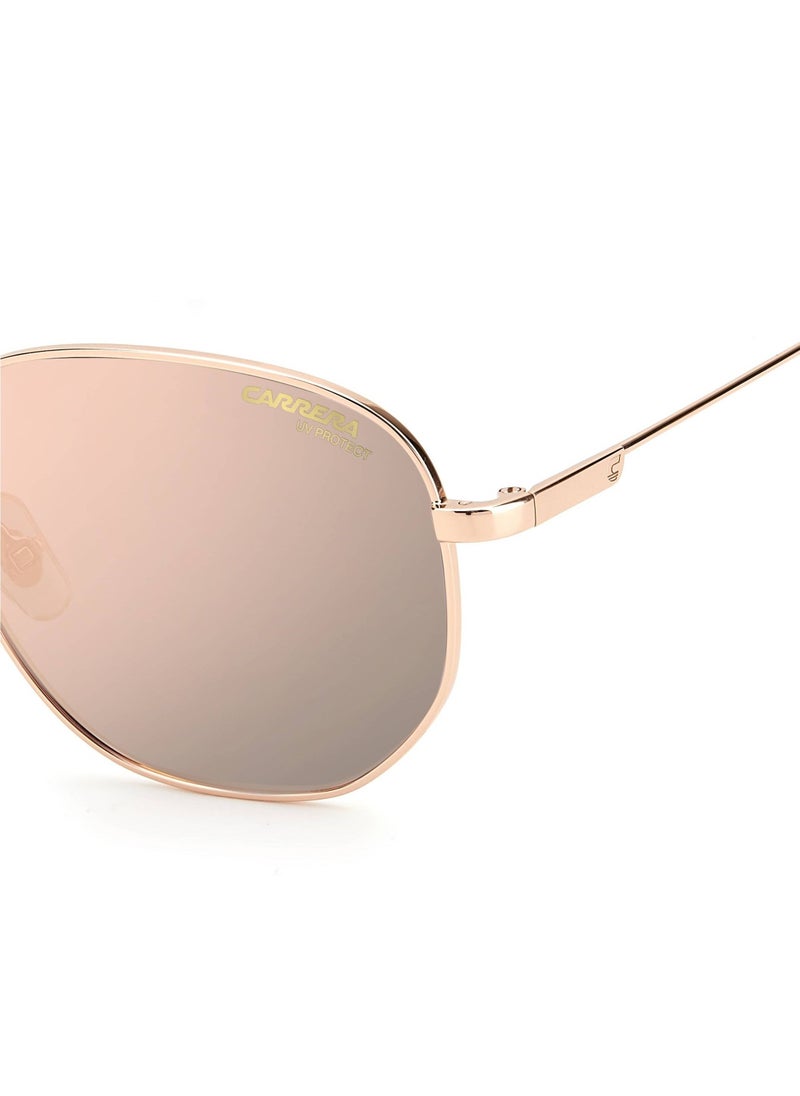 Carrera نظارة شمسية كاريرا هندسية، لون بيج مع عدسات عاكسة باللون الرمادي/الذهبي الوردي CR 2030T/S FWM 0J مقاس 53 مم  - Image 5