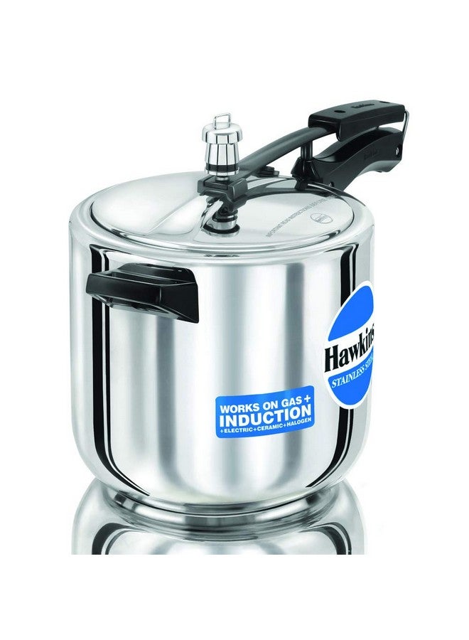 Hawkins 6 Litre Inner Lid Pressure Cooker, Stainless Steel Cooker, Induction Cooker, Silver (Hss60), 6 Liter - Image 1
