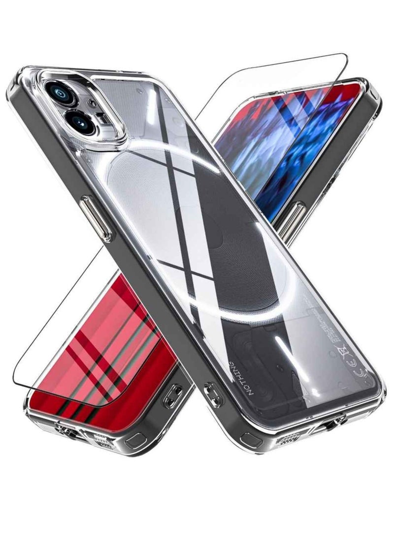 ELTRAZONE Clear Case Cover + Tempered Glass for Phone 1 / Phone 2 - Image 1