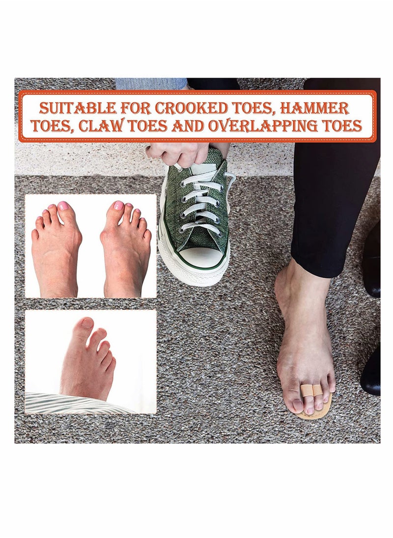 SYOSI - 6 Pieces Toe Separator Double Toe Straightener Hammer Toe Corrector for Crooked Toes Relieving Foot Pain Overlapping Toes Pressure Discomfort Suitable for High Heels Sneakers - Image 1