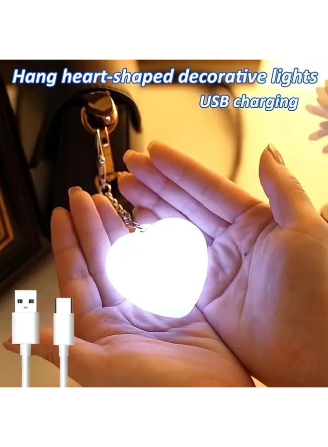 Glow In The Dark Motion Activated Heart Wallet Light Portable Touch Sensitive Handbag Night Light For Women Bedroom Nighttime Lighting Circular Style - Image 1