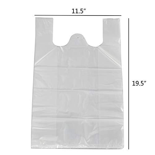 Eagrye Clear Plastic T-Shirt Shopping Bags, Reusable Thank You Bgs (320 Count) - Image 2