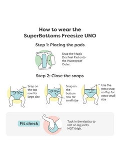Superbottoms New Uno Freesize Cloth Diaper ; Cloth Diaper For Babies 3M To 3Y ; Washable & Reusable Cloth Diaper ; Comes With Cloth Diaper Insert ; 1 Diaper And 1 Organic Cotton Soaker  - Image 4