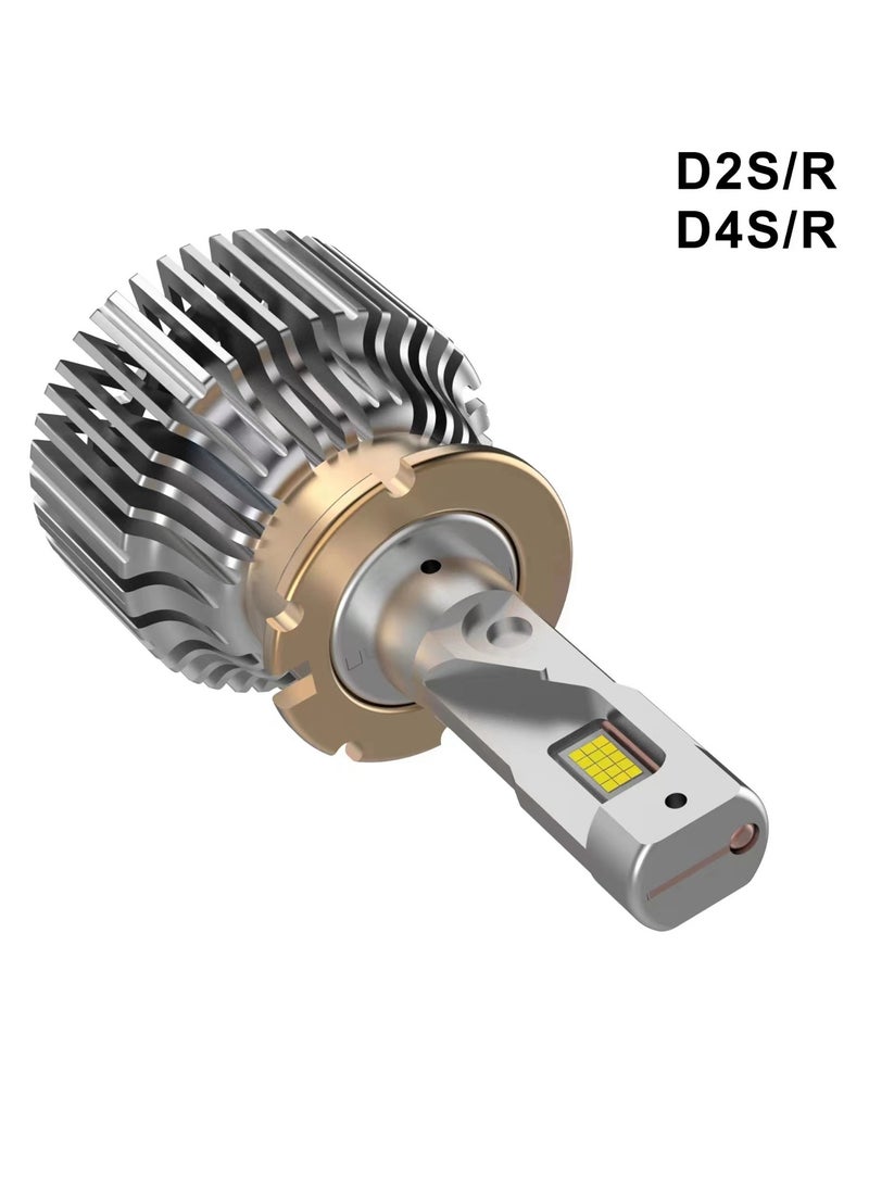 Loquat LED Car Headlight Bulbs Turbo Canbus 6500K Auto Lamp D2S 90000LM 12V - Image 3