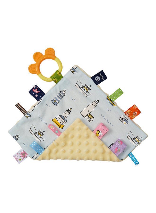 NIBEMINENT Baby Appease Towel Soothing Security Blanket With Colorful Tags - Image 1