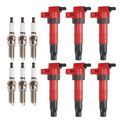 TRQ Ignition Kit Red Compatible with 2012-2017 Hyundai Azera 2010-2011 Genesis 2010-2016 Genesis Coupe 2010-2018 Santa Fe 2019 Santa Fe XL 2014-2015 Kia Cadenza 2011-2017 Sedona Sorento - Image 1