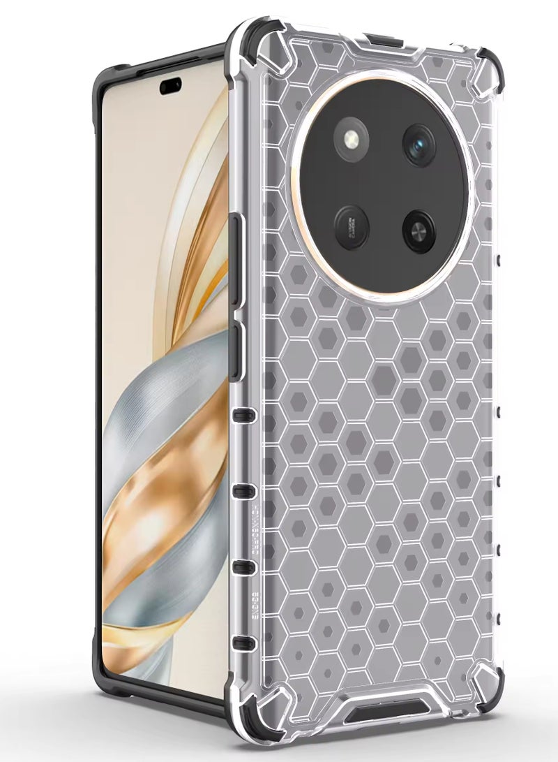HONOR X9C Mobile Phone case Honeycomb TPU+PC Black Shockproof - Image 2