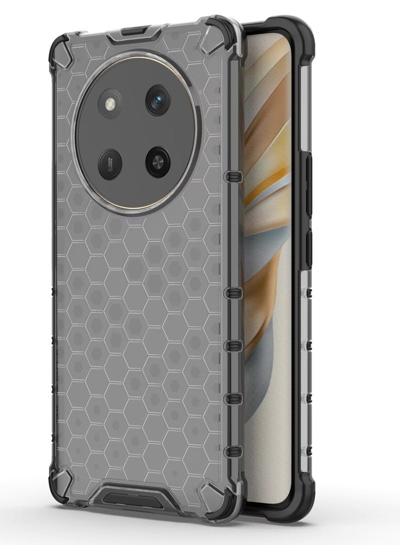 HONOR X9C Mobile Phone case Honeycomb TPU+PC Black Shockproof - Image 1