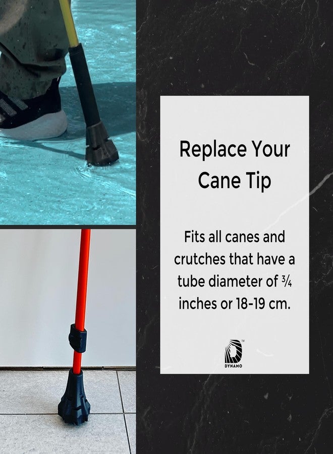 Dynamo Cane Tip Replacement - Enhanced Stability & Safety - HSA/FSA Eligible - Easy Install Walking Cane Rubber Tip - Ideal for Walking Canes and Walking Sticks - (Blue) - Image 2