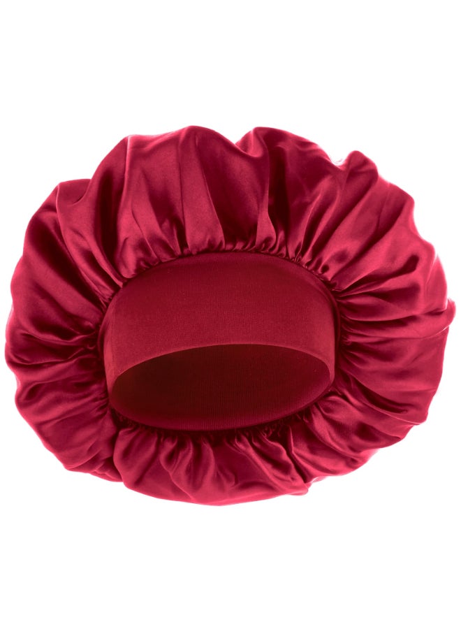 WLLHYF Silk Bonnet for Men Satin Bonnet Single Layer Elastic Band Silk Sleep Cap Black Soft Adjustable Hair Cap Hair Wrap Large Bonnets for Women Sleeping - Image 2