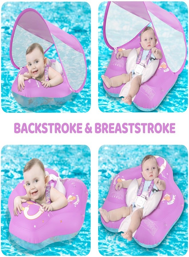 LOOWARTS Baby Pool Float with Canopy and Safety Seat,Infant Swim Float & Pool Float & Baby Water Float & Swimming Floats UPF50+ UV Protection for Kids from 3 to 36 Months.(S:3-12 Month/L:6-36 Month) - Image 5