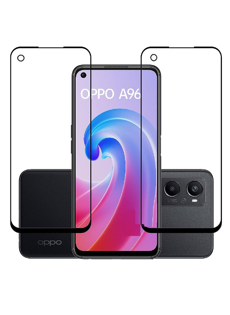Super 2 Pieces Tempered Glass Screen Protector 5D Designed For Oppo A95 5G Full Glue Edge to Edge Full Screen Coverage And Bubble Free - Image 1