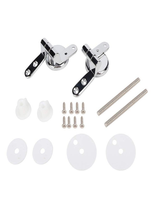 Garosa Toilet Seats Hinges Zinc Alloy Hinge for Toilet Lid Universal Toilet Top Cover Lid Seat Fixings with Screws and Accessories for Toilet Seat Repair Replacement - Image 3