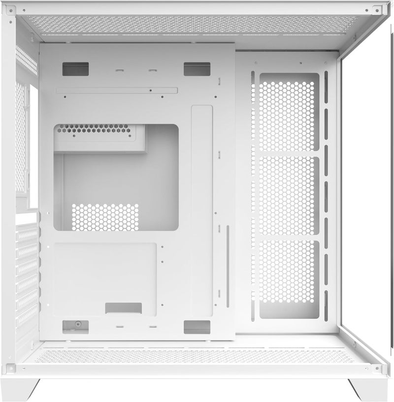 SHARX CASE PROFIN ATX Min-Tower Gaming PC Case(INF700W), With 7X 120mm Pre-Installed ARGB Fans,3 Sides Infinity Mirror and Controller, Tempered Glass,Type C*1 Dongle / USB3.0 * 1 / USB2.0 * 2,WHITE. - Image 5