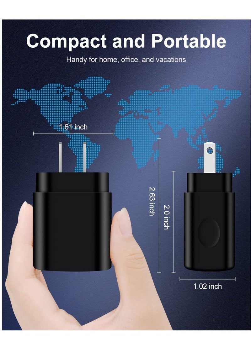 45W PD Fast Charge Travel Adapter with USB-C to USB-C Cable Black - Image 5