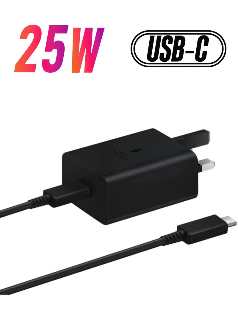 45W PD Fast Charge Travel Adapter with USB-C to USB-C Cable Black - Image 1