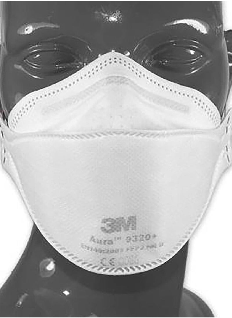 3M 3-Piece Disposable Adjustable Nose Clip Non-Valved Respiratory Mask Set White 0.25 x 0.08 x 0.215 cm UU008319178  - Image 4