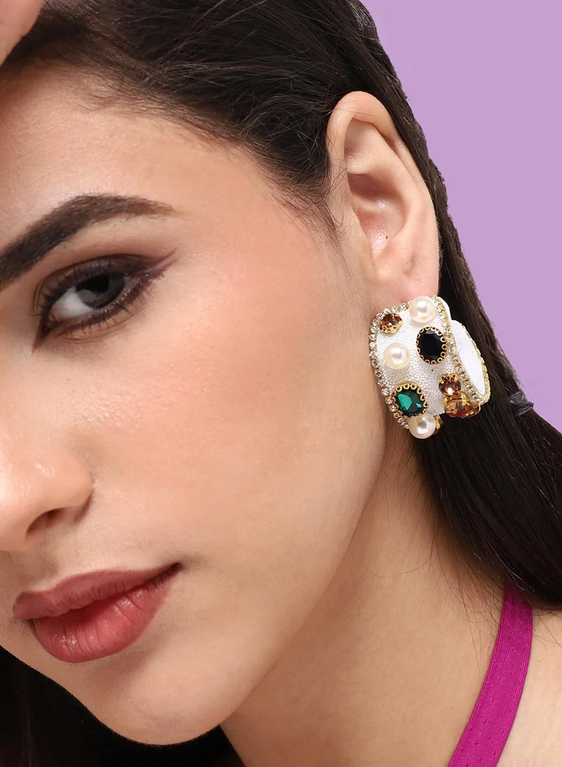 SOHI Party Artificial Hoop Earring Jewellery