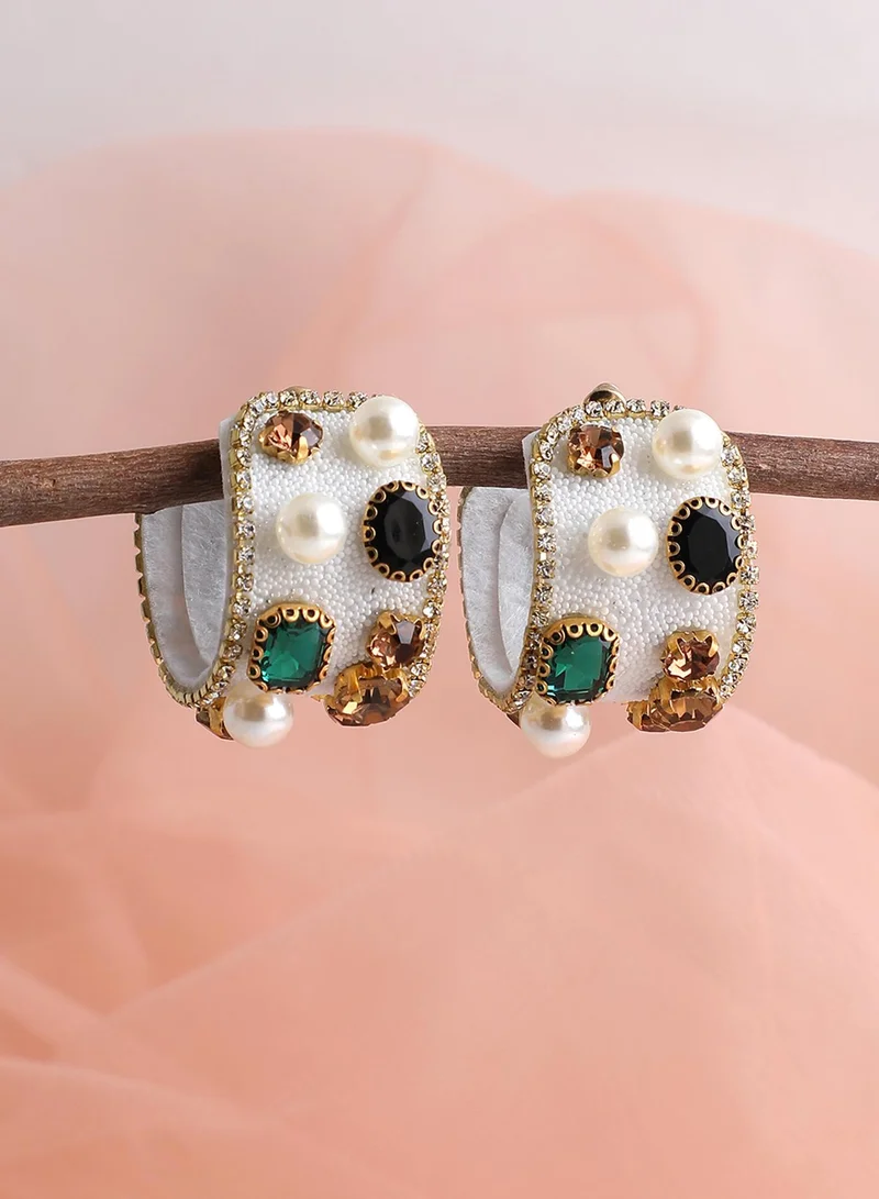SOHI Party Artificial Hoop Earring Jewellery