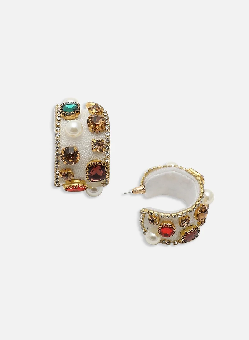 SOHI Party Artificial Hoop Earring Jewellery