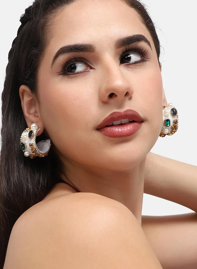 SOHI Party Artificial Hoop Earring Jewellery