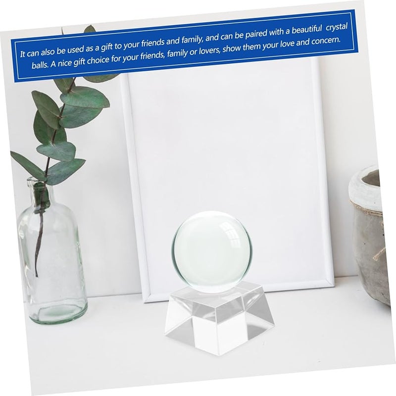 VICASKY قاعدة كرة بلورية شفافة قاعدة مستقيمة غير قابلة للانزلاق حامل عرض زخرفة - Image 3