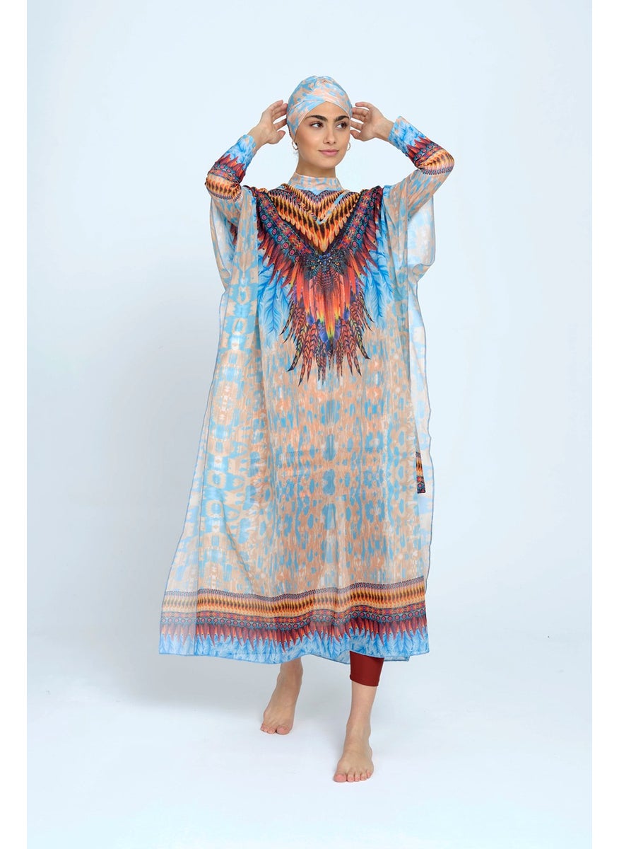 Remsa Mayo Remsa Swimsuit Patterned Kaftan Pareo African on Hijab Swimsuit  - Image 4