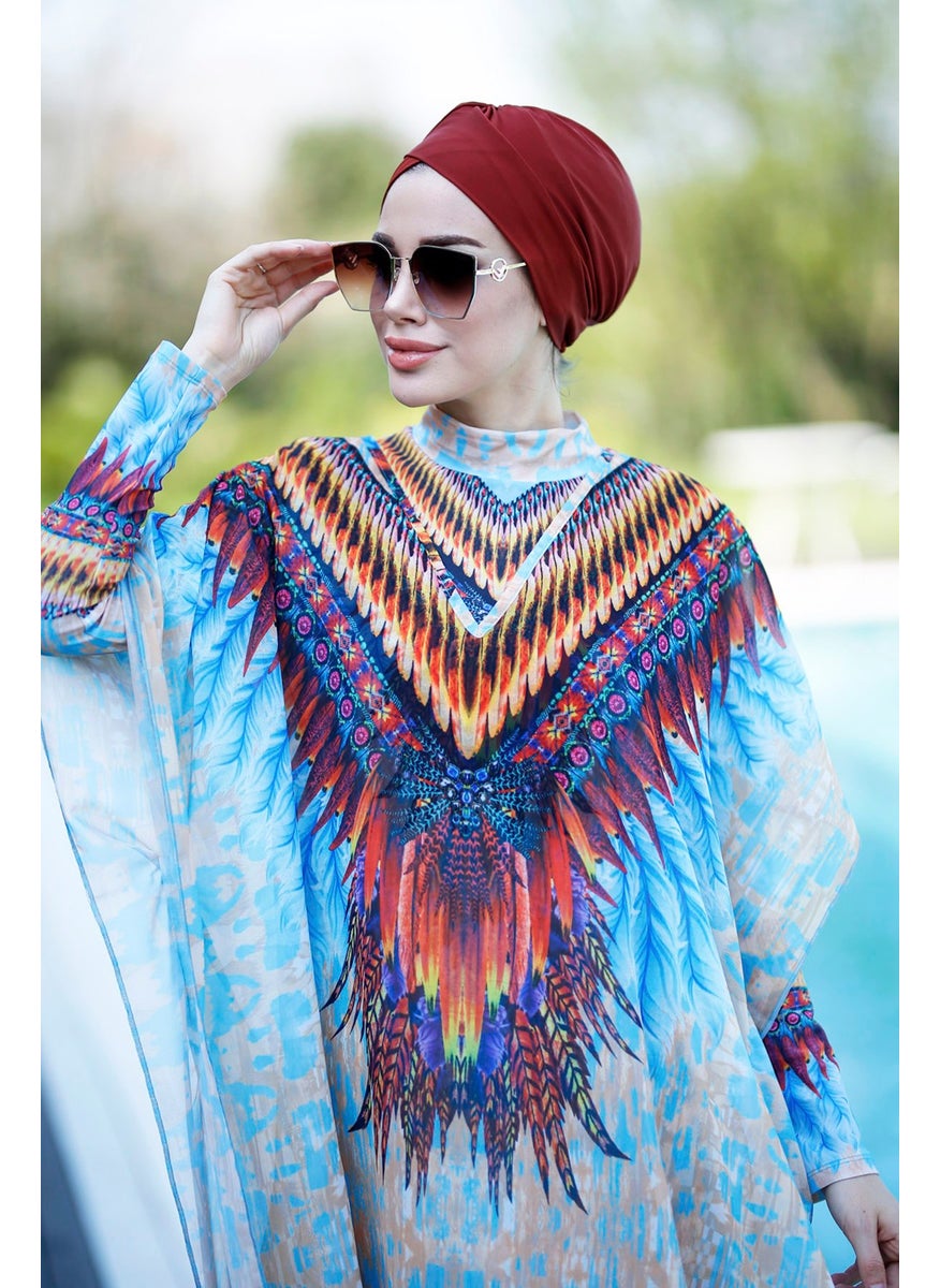 Remsa Mayo Remsa Swimsuit Patterned Kaftan Pareo African on Hijab Swimsuit  - Image 3