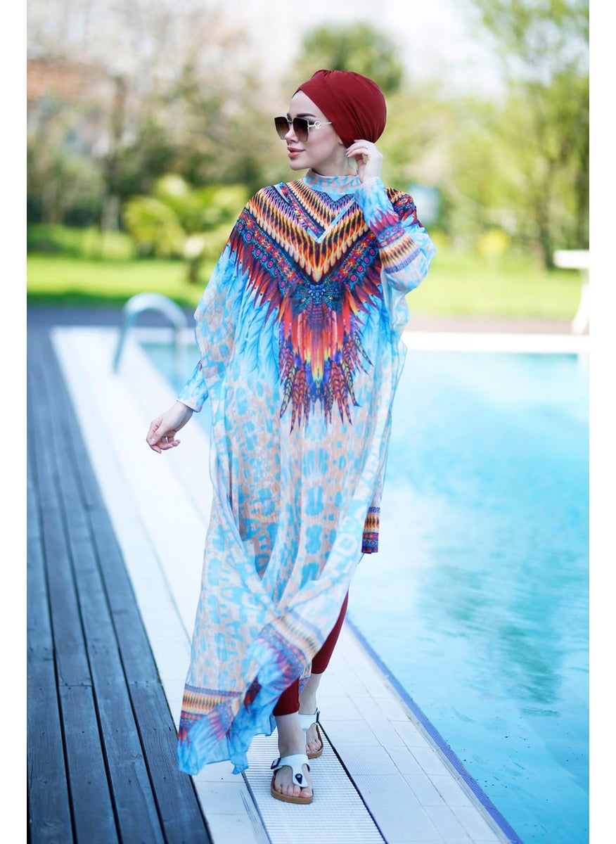 Remsa Mayo Remsa Swimsuit Patterned Kaftan Pareo African on Hijab Swimsuit  - Image 1