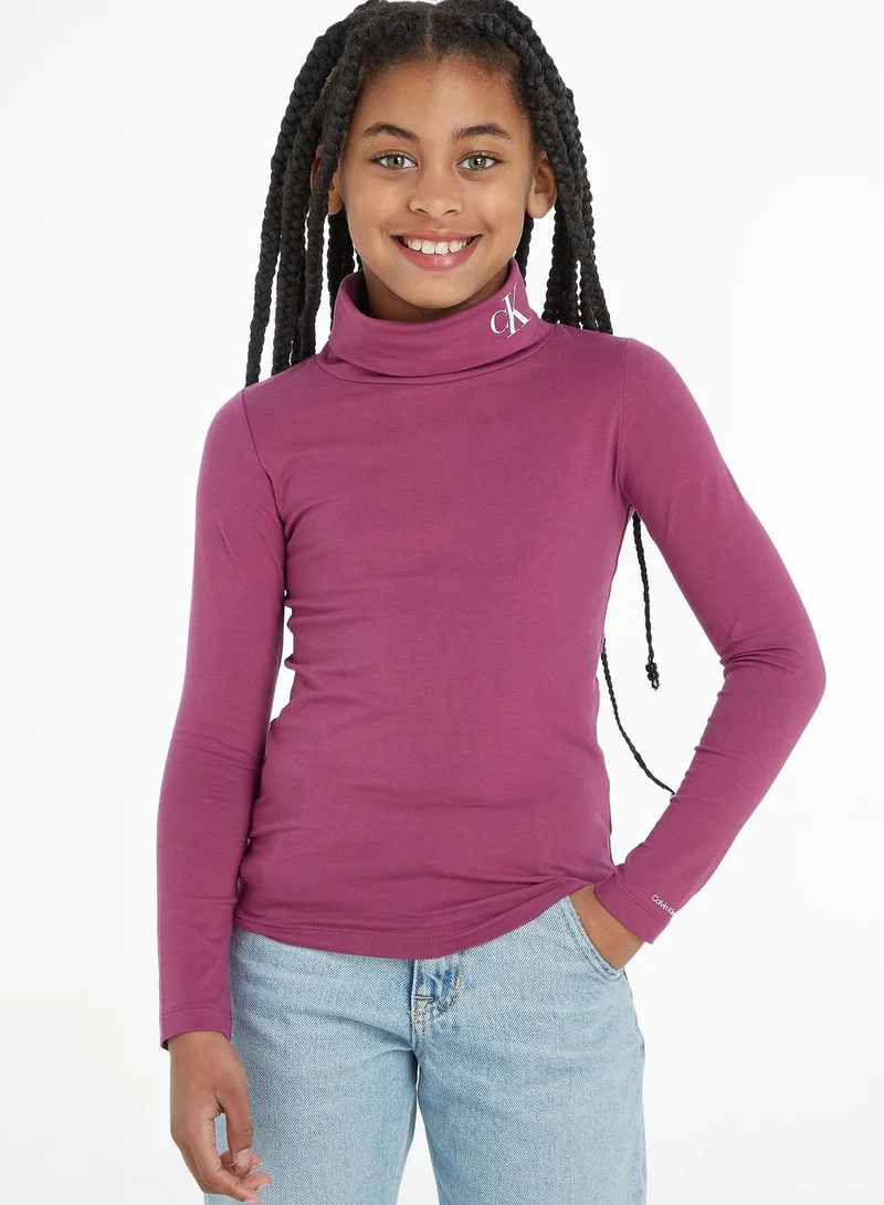 Calvin Klein Jeans Kids Turtle Neck Knitted Top