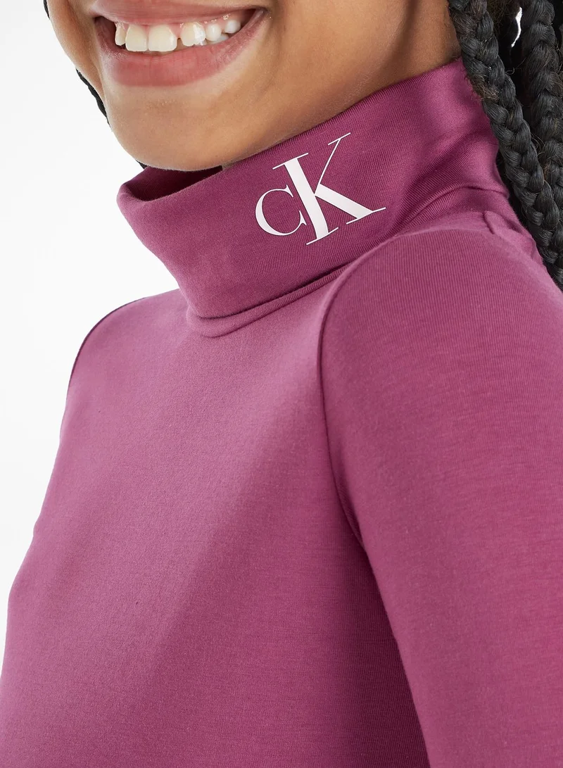 Calvin Klein Jeans Kids Turtle Neck Knitted Top