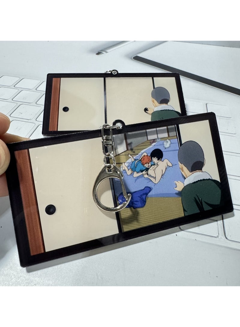 Volleyball Boy Open Door Series Keychain Acrylic Shake Pendant - Image 2