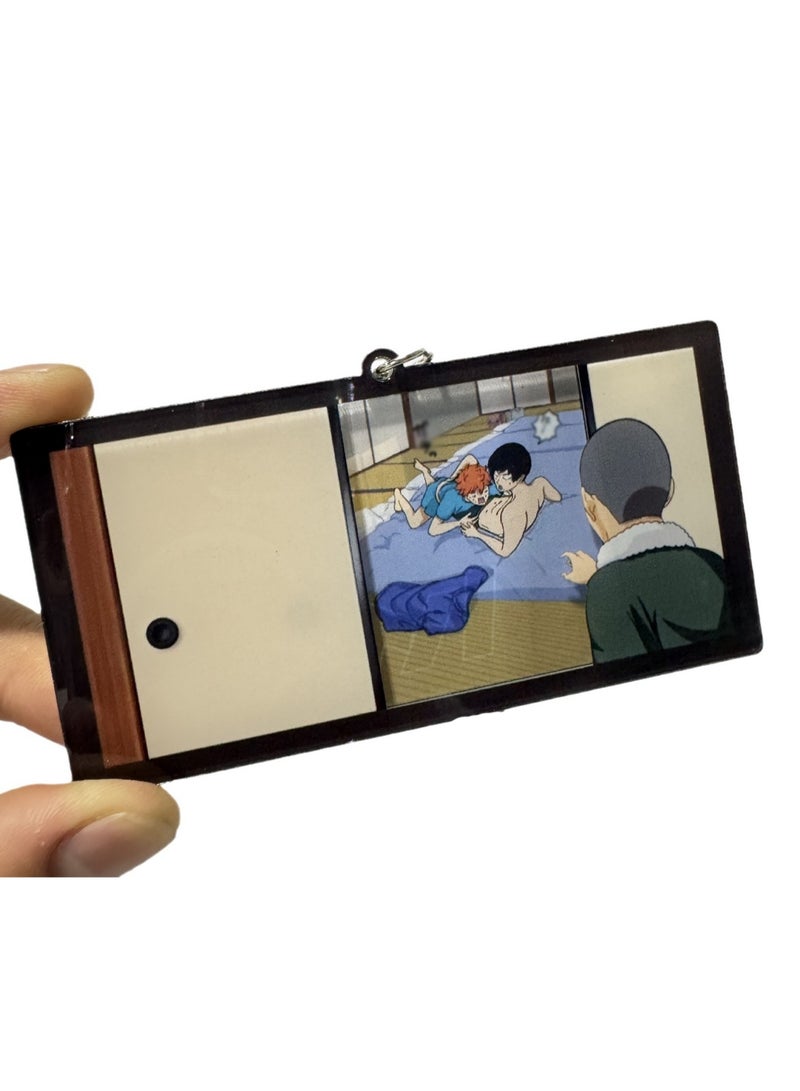 Volleyball Boy Open Door Series Keychain Acrylic Shake Pendant - Image 1